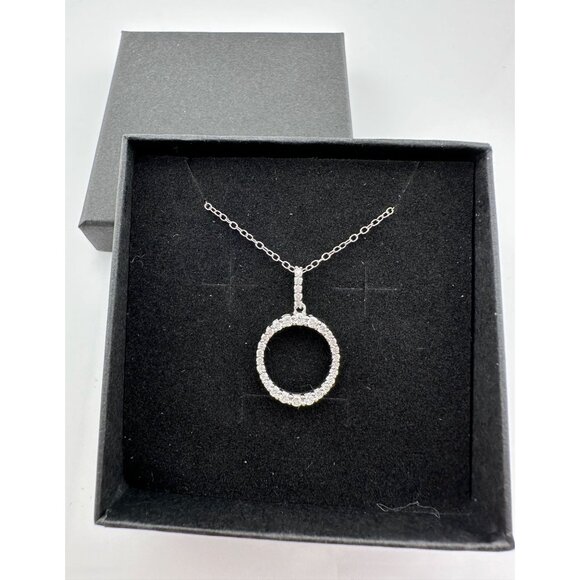 Radiant Circle of Life Eternity Necklace - 1/2 Carat Lab Created Diamonds - Ster - Picture 13 of 13